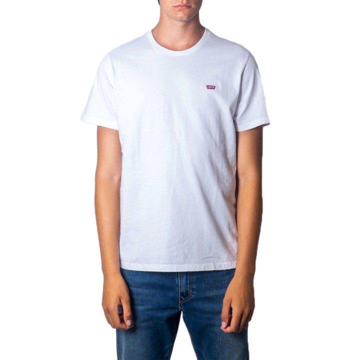 Levi's® camiseta de hombre blanca de algodón vista frontal modelo 56605-0000/0009