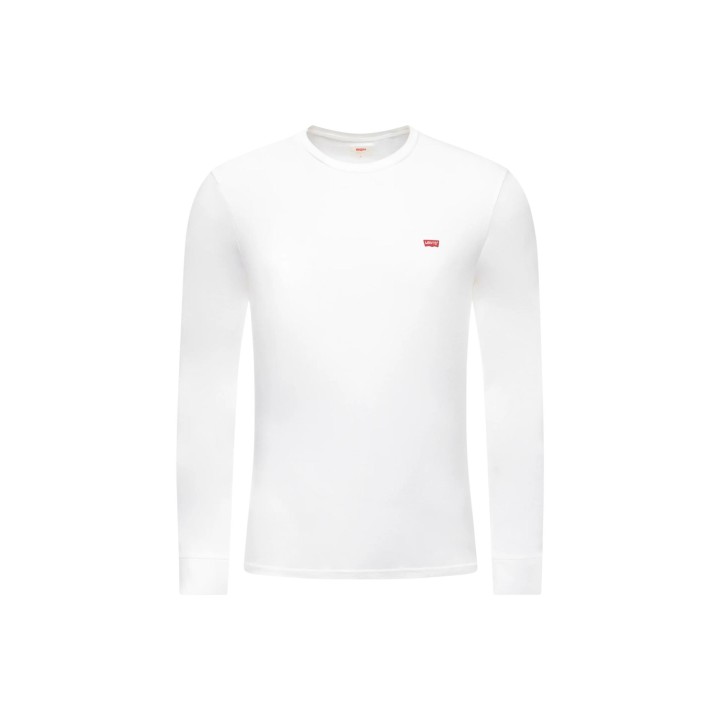 Levi's camiseta de hombre blanca de manga larga vista frontal