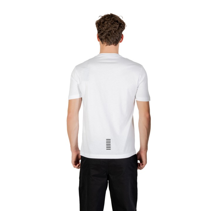 Camiseta EA7 de hombre blanca 8NPT25 PJVPZ vista posterior
