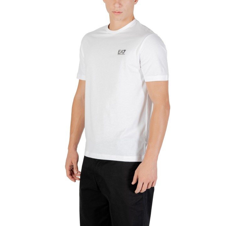 Camiseta EA7 de hombre blanca 8NPT25 PJVPZ vista lateral