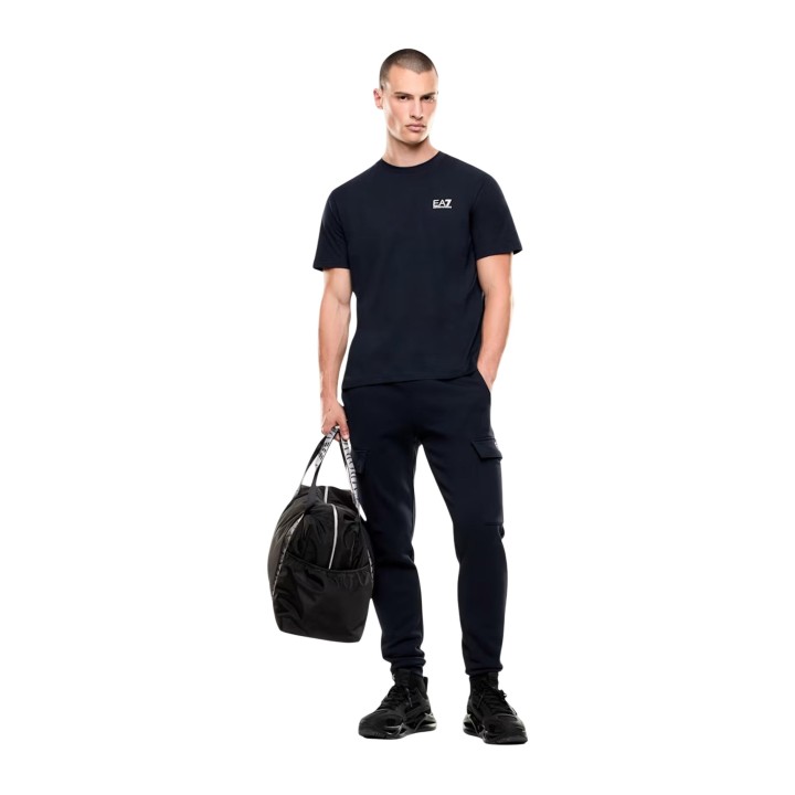 Camiseta azul EA7 de hombre modelo 7M000567 AF10375 vista frontal completa