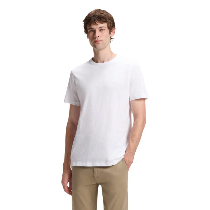 Boss camiseta de hombre blanca Tegood 10240843 vista tres cuartos
