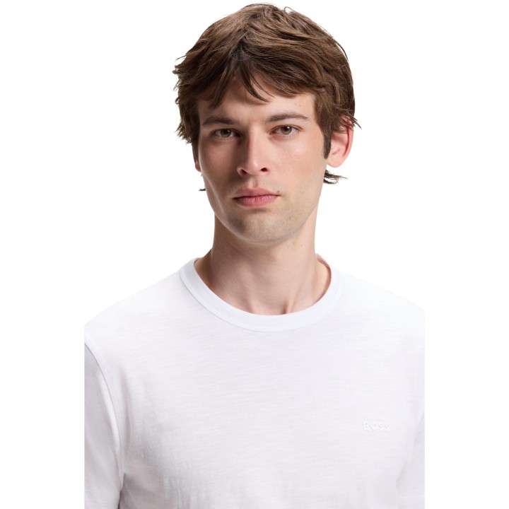 Boss camiseta de hombre blanca Tegood 10240843 detalle frontal