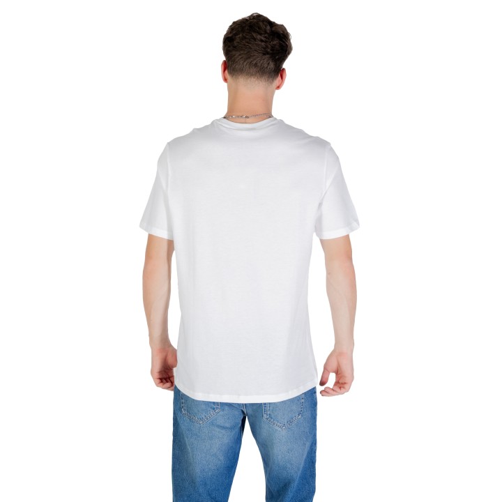 Calvin Klein Jeans camiseta de hombre blanca SS Badge 30s Jersey vista posterior