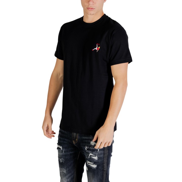 The Bomber camiseta de hombre negra vista de tres cuartos