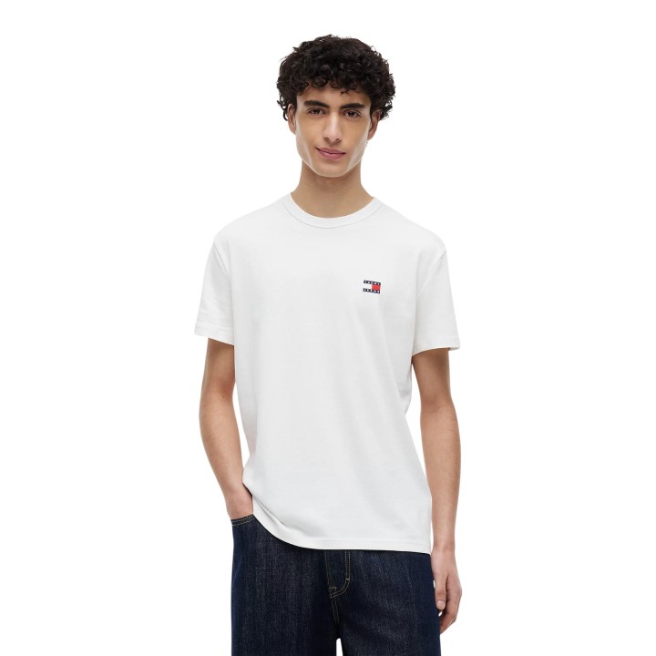 Camiseta blanca Tommy Hilfiger Jeans de hombre TJM REG BADGE TEE vista frontal