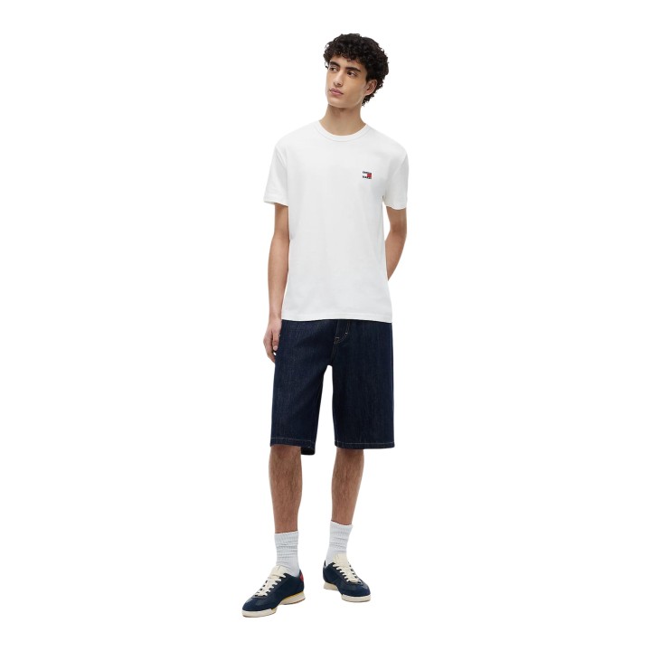 Camiseta blanca Tommy Hilfiger Jeans de hombre TJM REG BADGE TEE vista tres cuartos