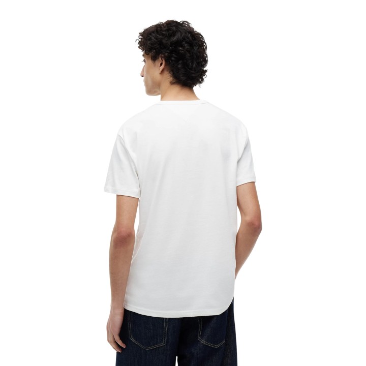 Camiseta blanca Tommy Hilfiger Jeans de hombre TJM REG BADGE TEE vista posterior