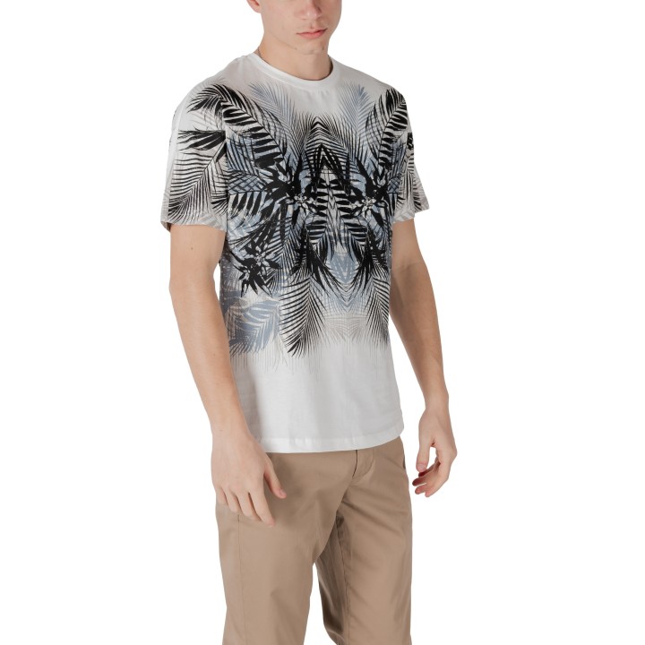 Antony Morato camiseta blanca de hombre regular fit vista de tres cuartos