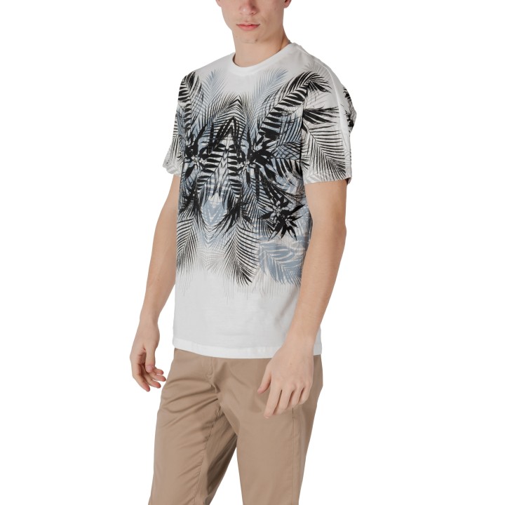 Antony Morato camiseta blanca de hombre regular fit vista de tres cuartos