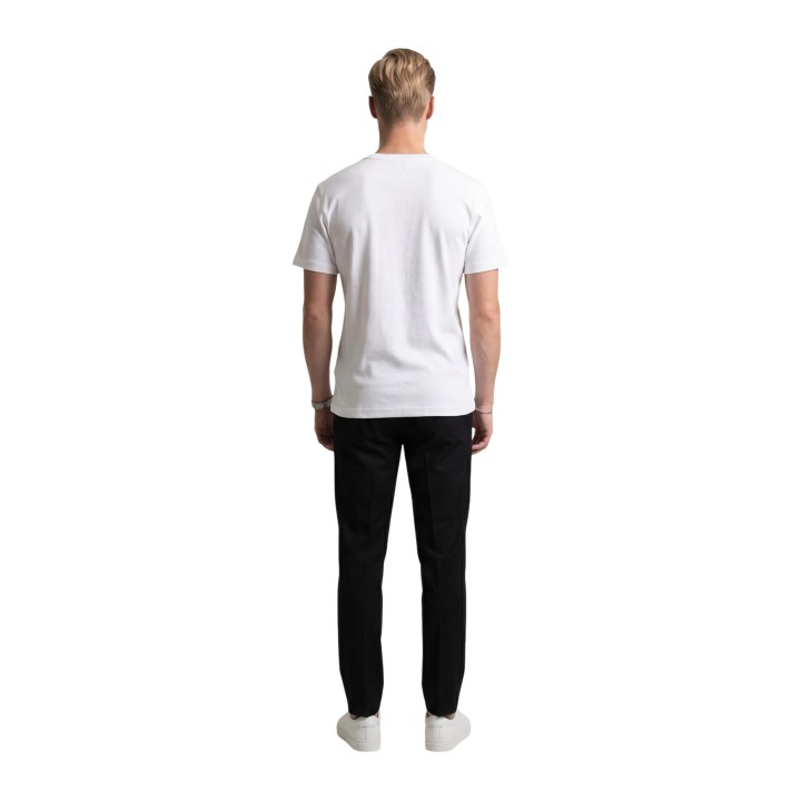 YOS EDGAR camiseta de hombre blanca de jersey Supima vista posterior