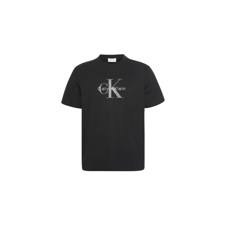 Camiseta Calvin Klein Jeans de hombre negra con logo vista frontal