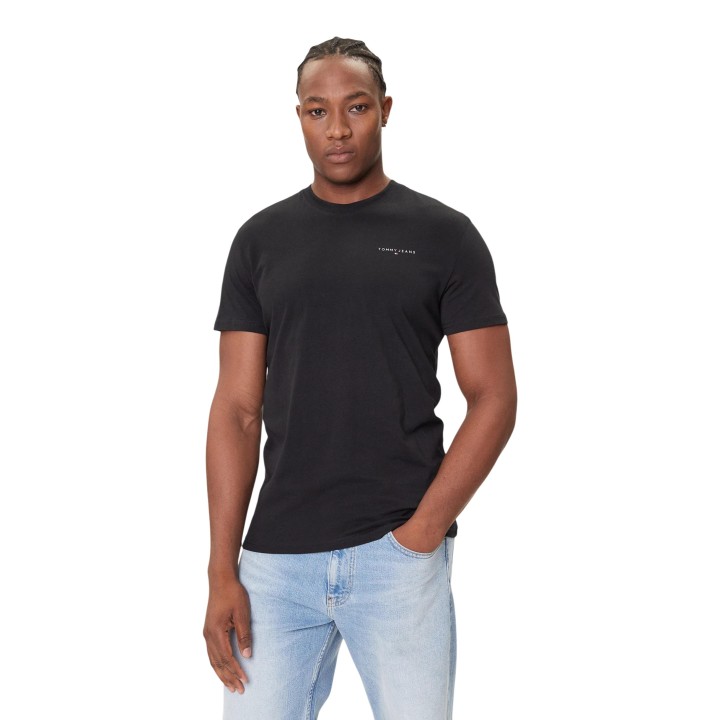 Tommy Hilfiger Jeans camiseta negra de hombre vista frontal