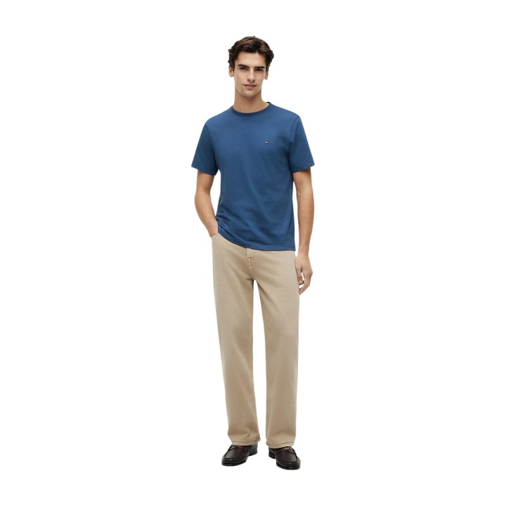Tommy Hilfiger camiseta de hombre azul claro MW0MW39995 vista frontal de cuerpo entero
