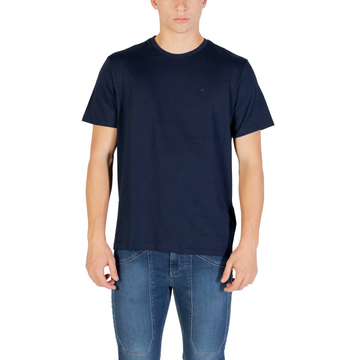 Camiseta de hombre Calvin Klein Jeans azul SS Classic Monogram LV04RD254G frontal