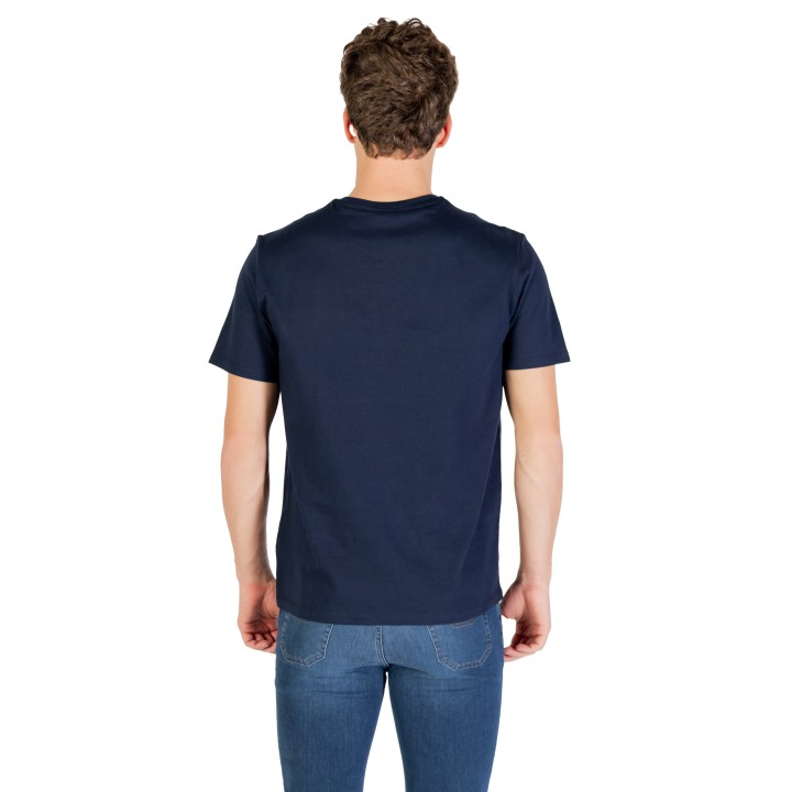 Camiseta de hombre Calvin Klein Jeans azul SS Classic Monogram LV04RD254G posterior