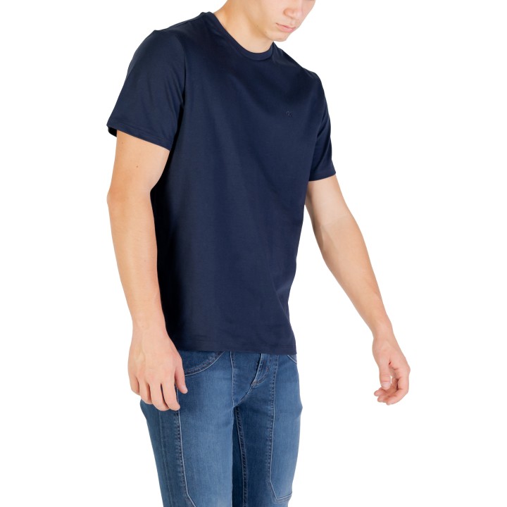Camiseta de hombre Calvin Klein Jeans azul SS Classic Monogram LV04RD254G tres cuartos