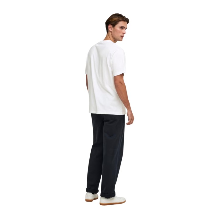 Camiseta Only & Sons de hombre blanca vista posterior de tres cuartos