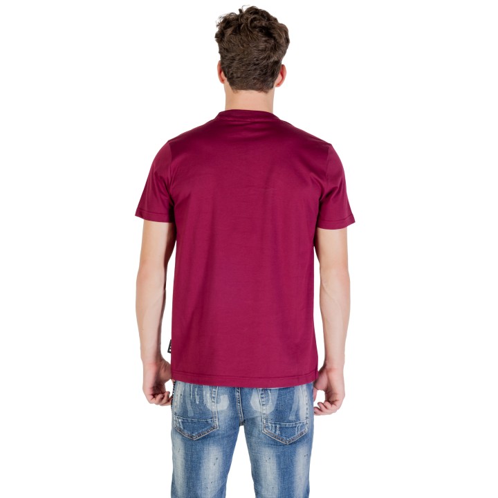 Camiseta Icon para hombre en color burdeos vista posterior