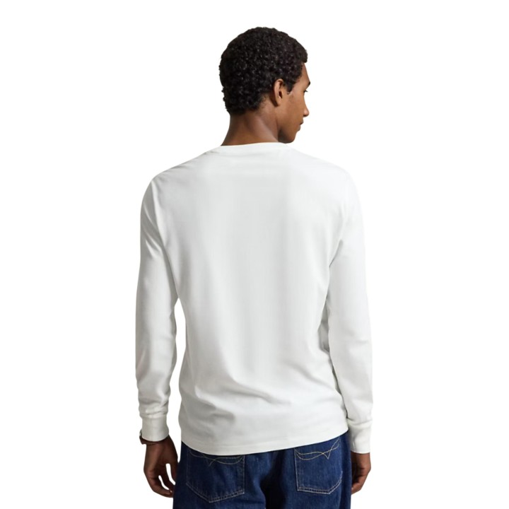 Ralph Lauren camiseta de hombre blanca de manga larga vista posterior