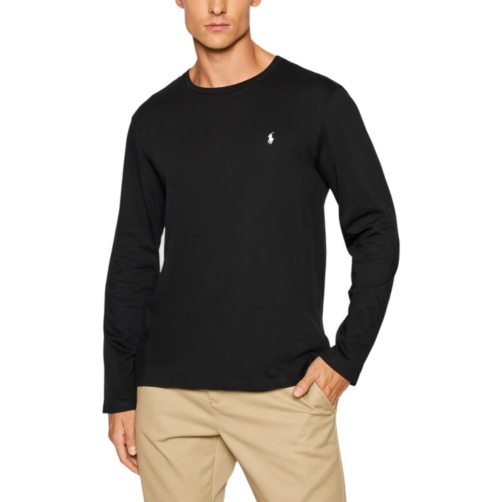 Ralph Lauren camiseta de hombre negra de manga larga 714844759001 vista frontal