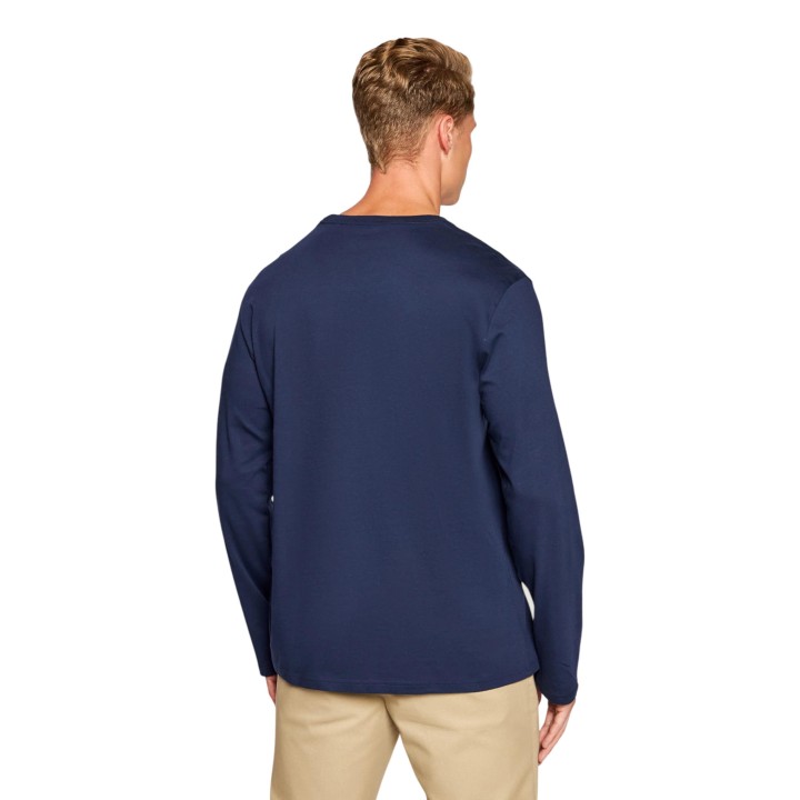 Camiseta de hombre Ralph Lauren azul de manga larga vista posterior
