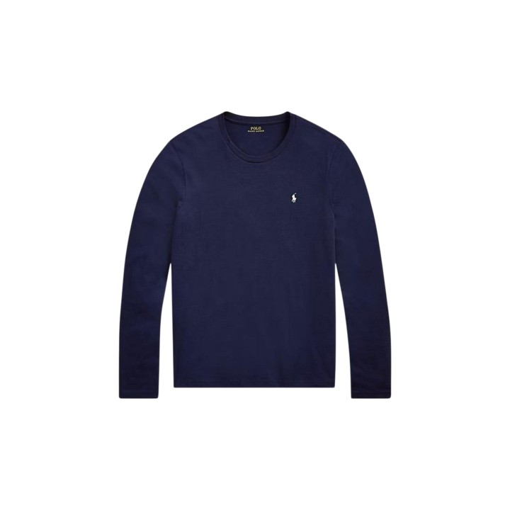 Ralph Lauren - camiseta de manga larga Crew-Sleep-Top de algodón azul de hombre