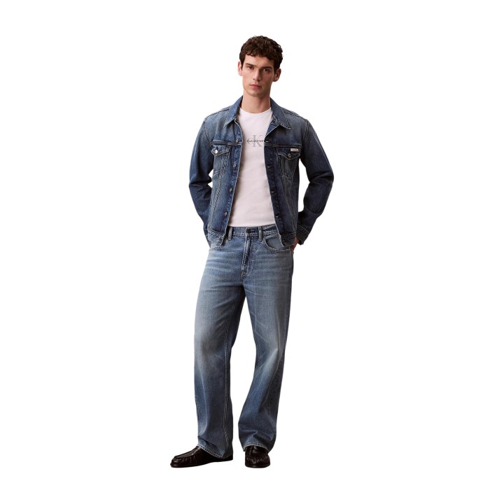 Camiseta blanca de hombre Calvin Klein Jeans LV04RB866G vista frontal de cuerpo entero