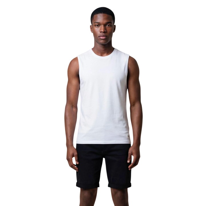 Calvin Klein Jeans camiseta blanca de hombre LV04RF273G vista frontal