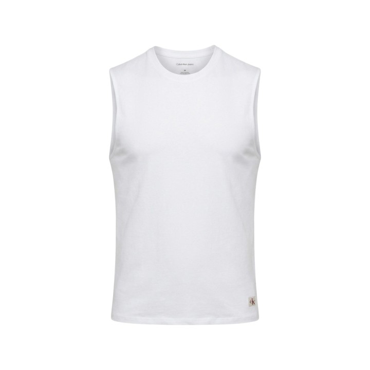 Calvin Klein Jeans camiseta blanca de hombre LV04RF273G detalle frontal