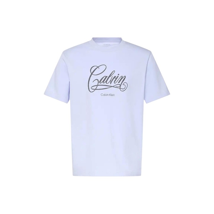 Calvin Klein Jeans camiseta de hombre azul claro vista frontal