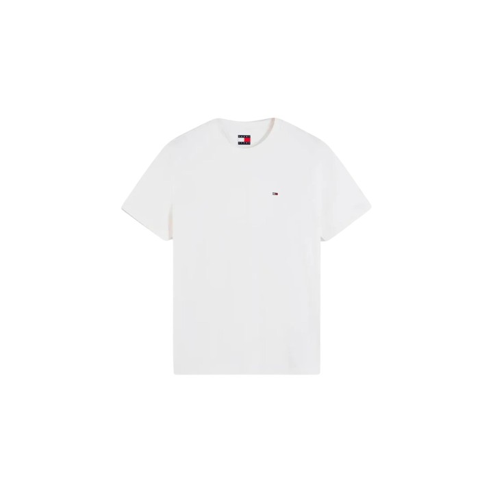 Tommy Hilfiger Jeans camiseta blanca de hombre DM0DM22504 vista frontal en plano