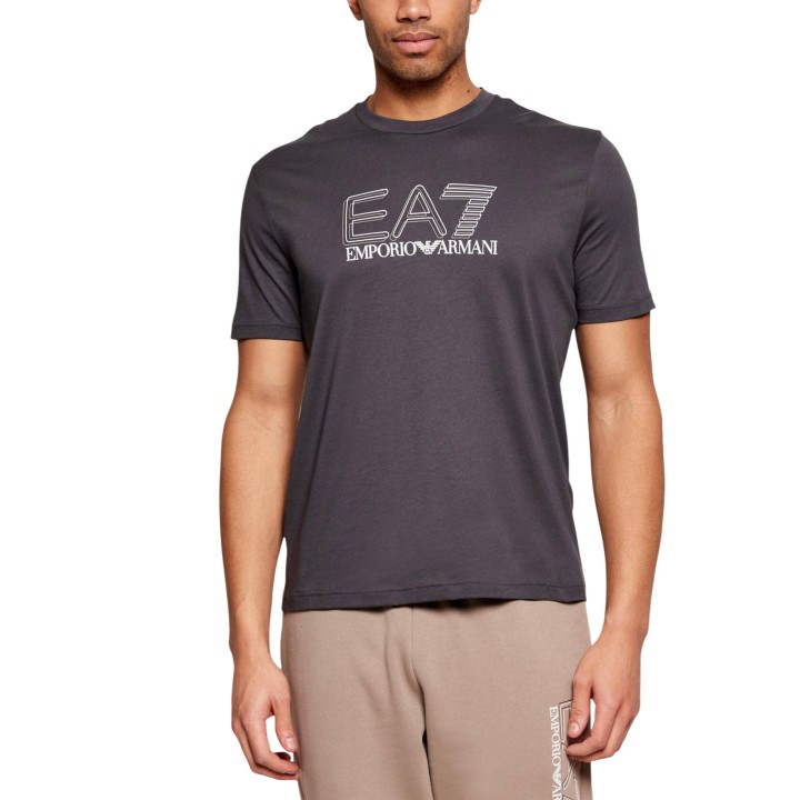 Camiseta gris EA7 de hombre vista frontal