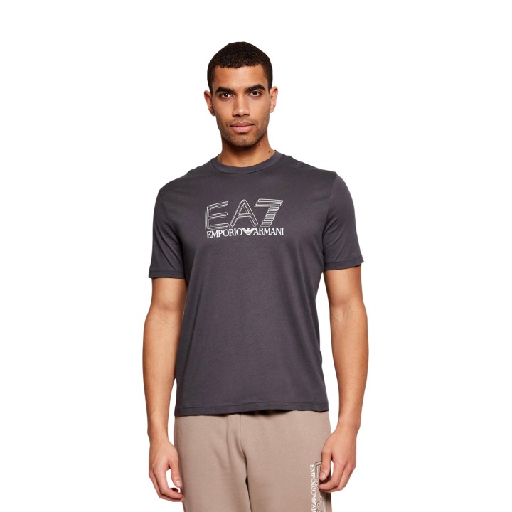 Camiseta gris EA7 de hombre vista frontal