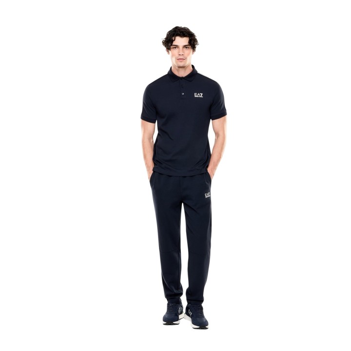 EA7 camiseta azul de hombre modelo 7M001861 AF12503 vista frontal de cuerpo entero