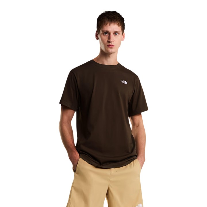 The North Face camiseta de hombre marrón oscuro vista frontal