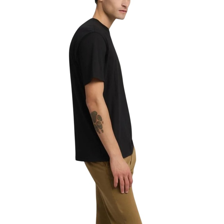 Camiseta Replay de hombre negra vista lateral