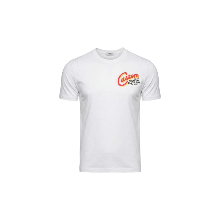 Replay camiseta de hombre blanca regular M3352 .000.2660 detalle frontal
