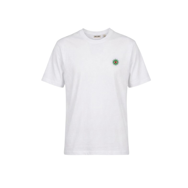 Only & Sons camiseta de hombre blanca Onsfred Life Eye Rlx Ss Tee 22037618 vista frontal