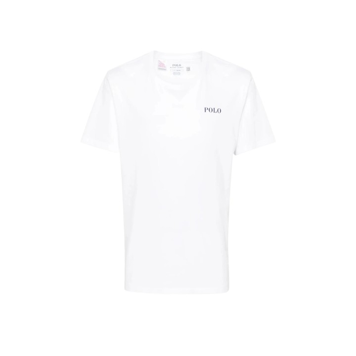 Ralph Lauren camiseta de hombre blanca 714931650003 en detalle frontal