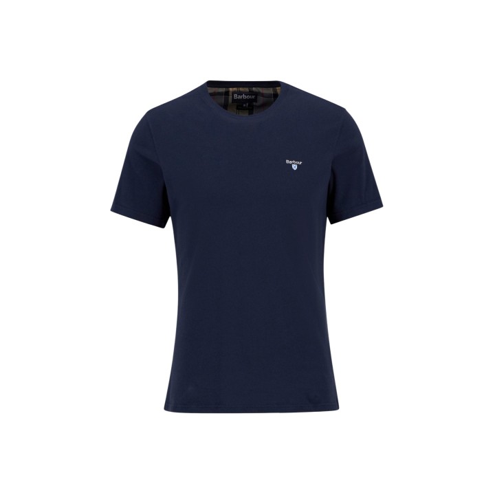 Barbour camiseta de hombre azul marino MTS0670 en vista frontal