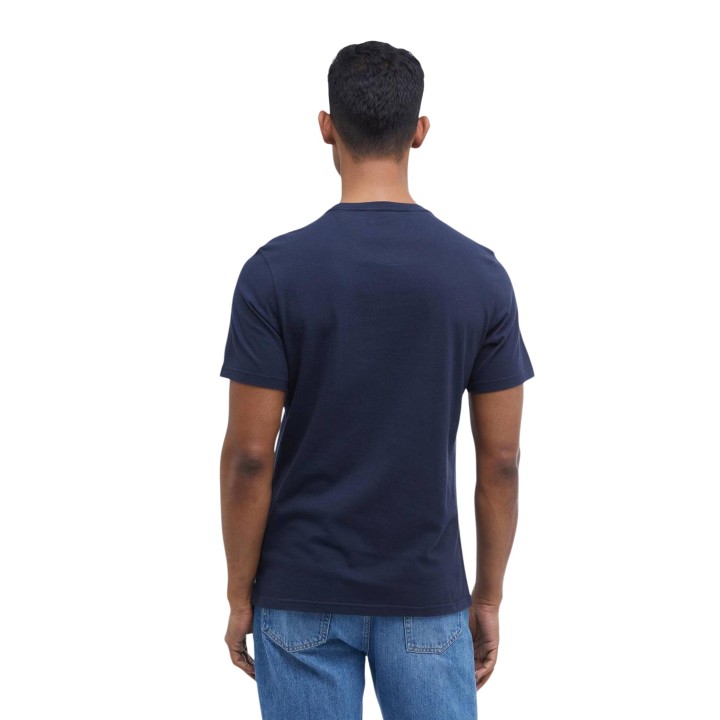 Barbour camiseta de hombre azul marino MTS0670 en vista posterior