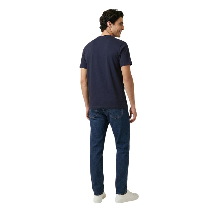 Barbour camiseta de hombre Berwick Tartan MTS1562 azul oscuro vista posterior