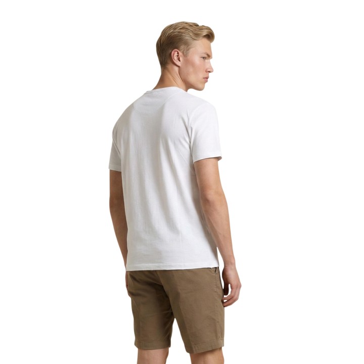 Camiseta blanca de hombre YOS SLE6TS010340U vista posterior