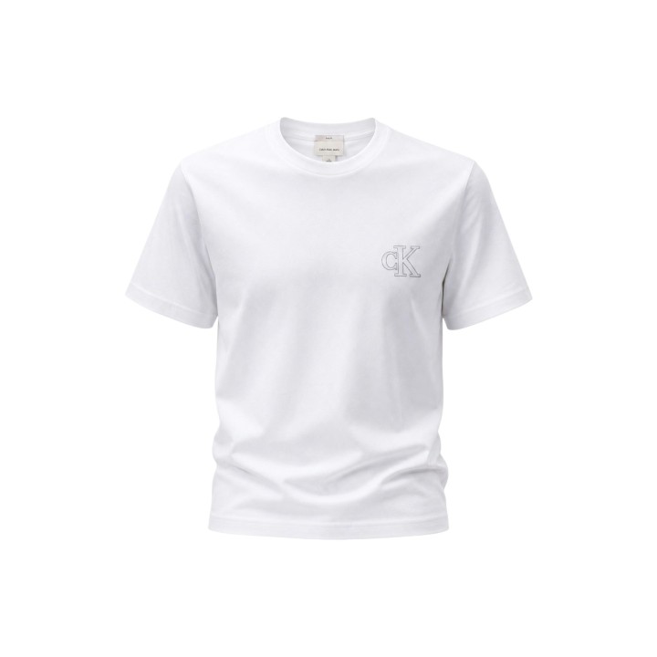 Calvin Klein Jeans camiseta blanca de hombre LV04RG220G detalle frontal