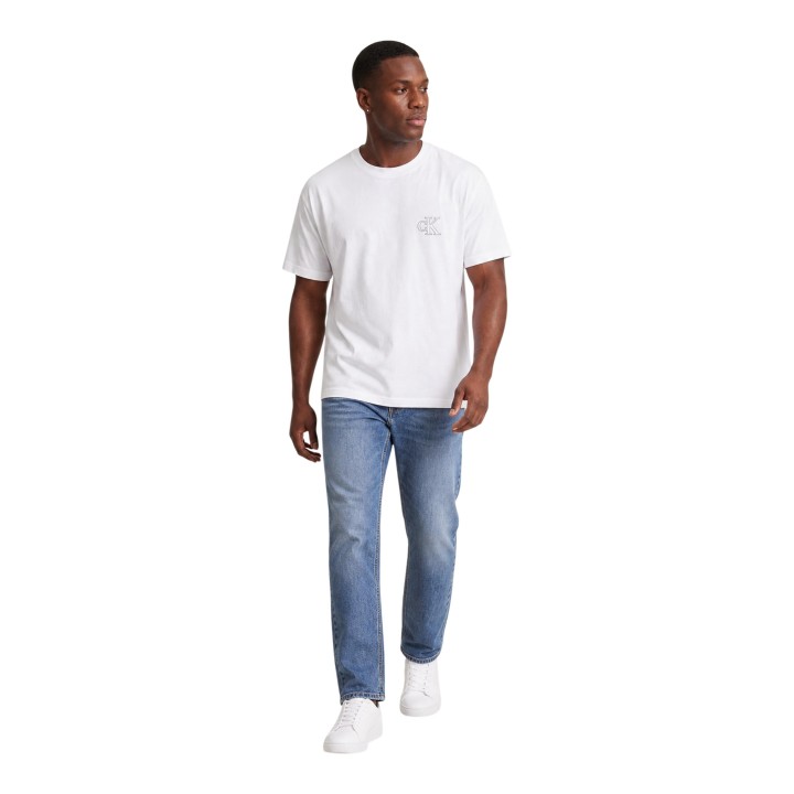 Calvin Klein Jeans camiseta blanca de hombre LV04RG220G vista frontal de tres cuartos