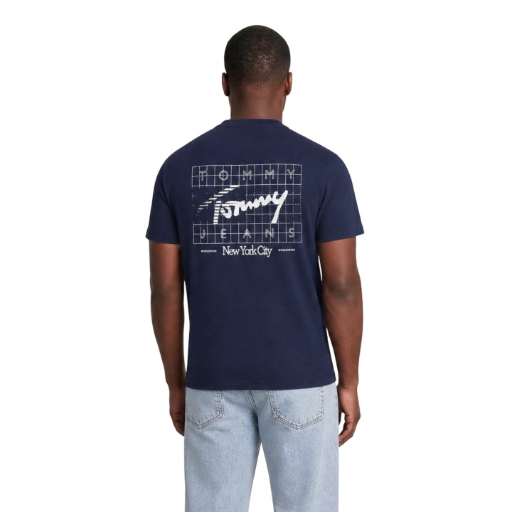 Tommy Hilfiger Jeans camiseta de hombre azul oscuro DM0DM23177 vista posterior