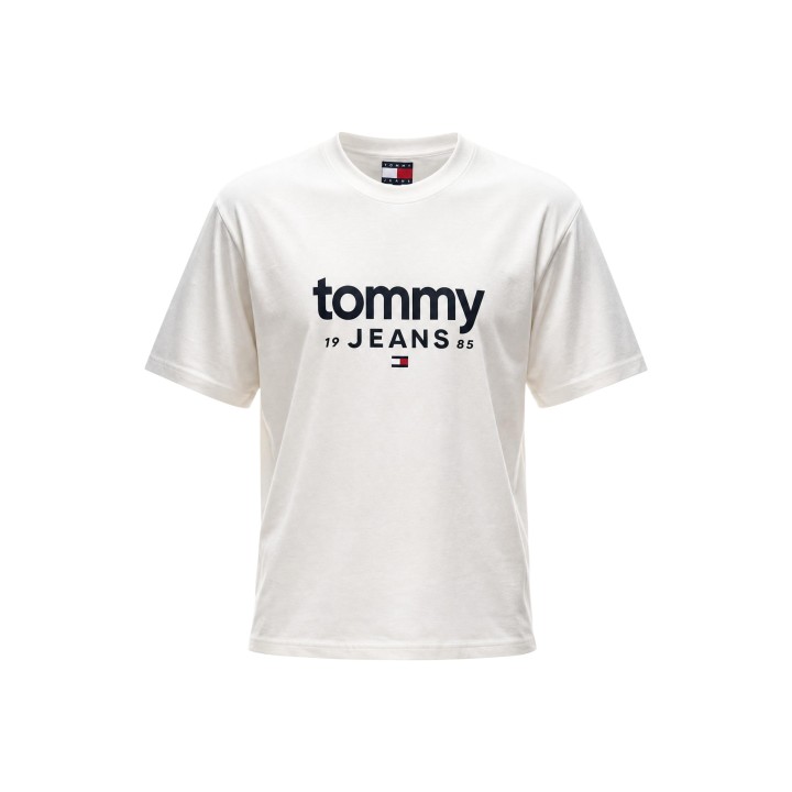 Tommy Hilfiger Jeans camiseta blanca de hombre DM0DM23376 detalle frontal