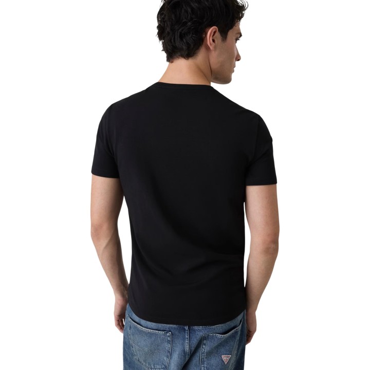 Camiseta Guess negra de hombre de manga corta vista posterior