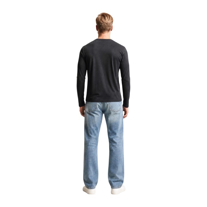Guess camiseta de hombre negra de manga larga vista posterior